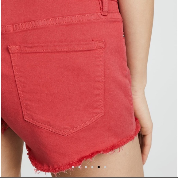 Frame Le Cutoff Shorts Vintage Red 25 - Picture 6 of 13